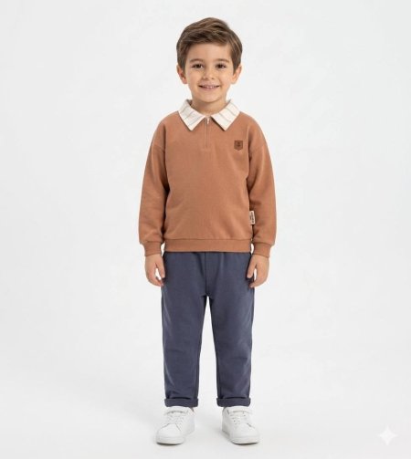 طقم ولادي من قطعتين للاعمار من ٢-٦ سنوات